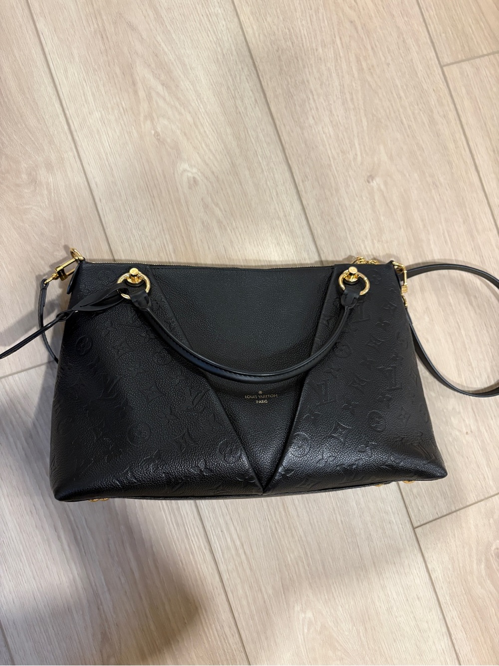 Louis Vuitton Monogram Empreinte V Tote MM Shoulder Bag Black M4421